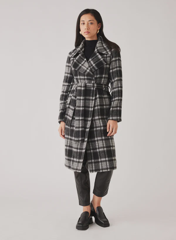 Esmaee Concrete Coat - Black/Check