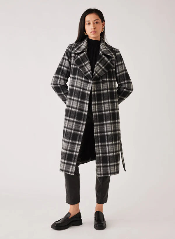 Esmaee Concrete Coat - Black/Check