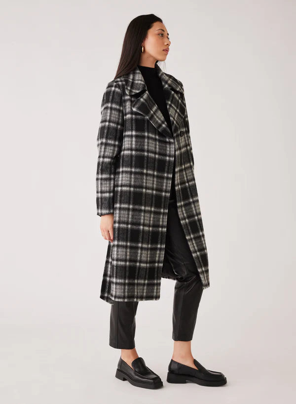 Esmaee Concrete Coat - Black/Check