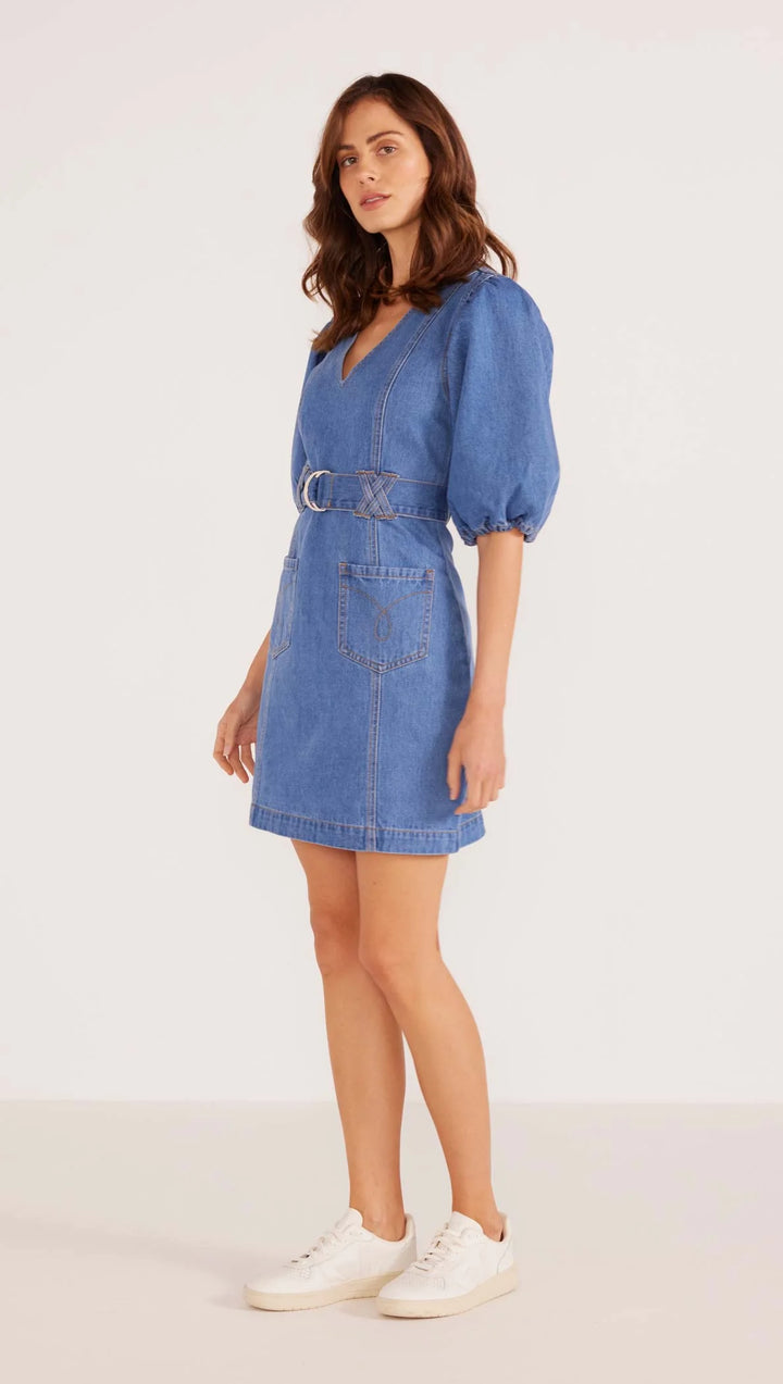 Minkpink Peyton Denim Mini Dress- Denim