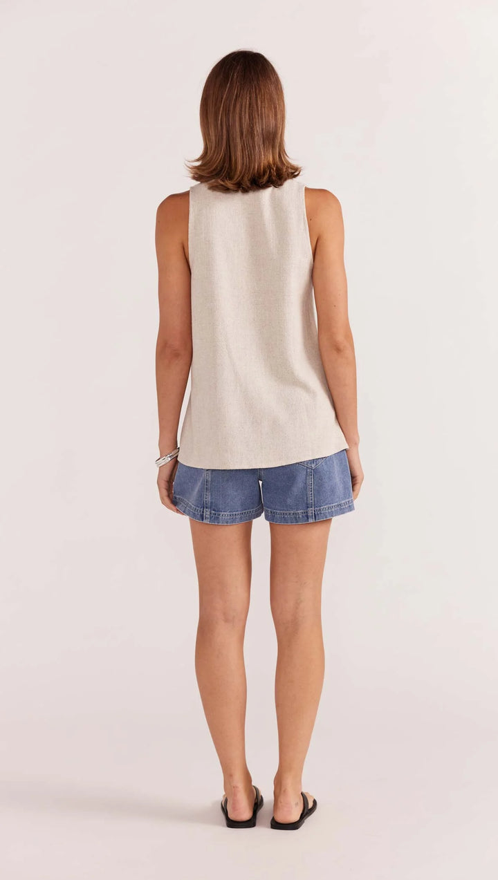 Staple The Label Alba Tunic Vest - Natural Marle