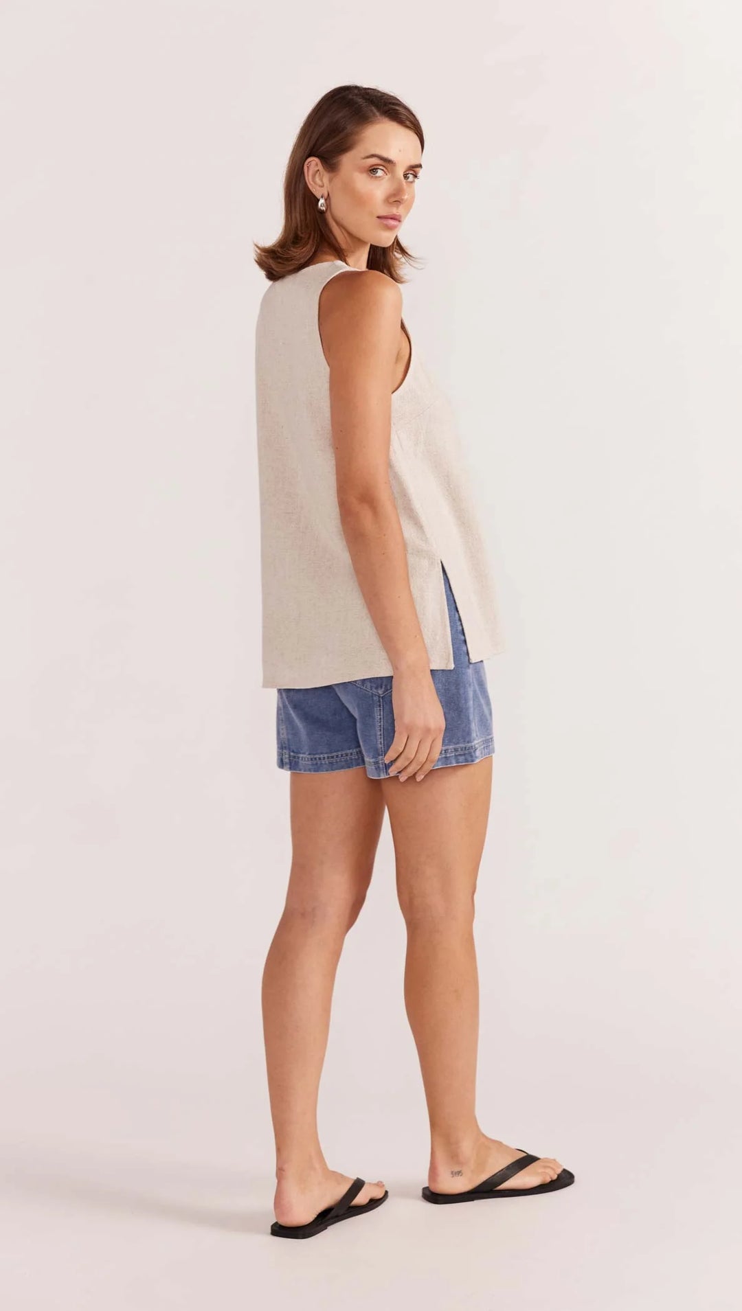 Staple The Label Alba Tunic Vest - Natural Marle