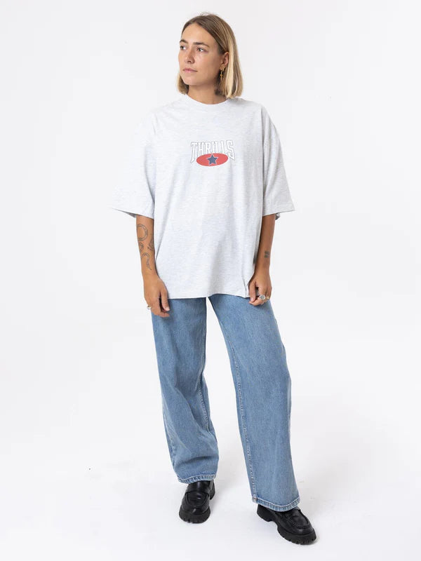 Thrills Full Ride Oversized Tee - White Marle