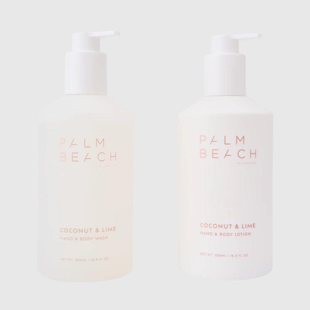 Palm Beach Collection 500ml Hand + Body Wash & 500ml Lotion Set - Coconut & Lime