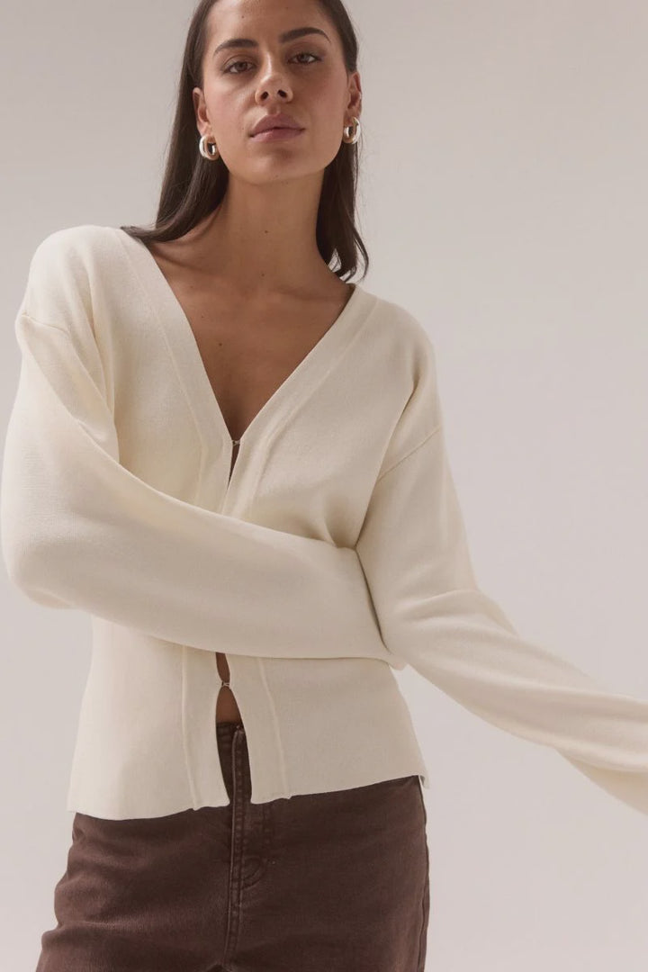 Sovere Sentiment Knit Cardi - Chalk