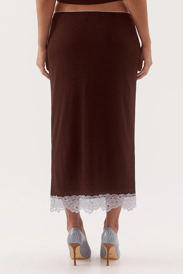 Sovere Harlow Skirt - Choc/Sky