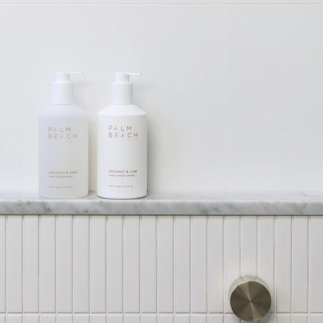 Palm Beach Collection 500ml Hand + Body Wash & 500ml Lotion Set - Coconut & Lime