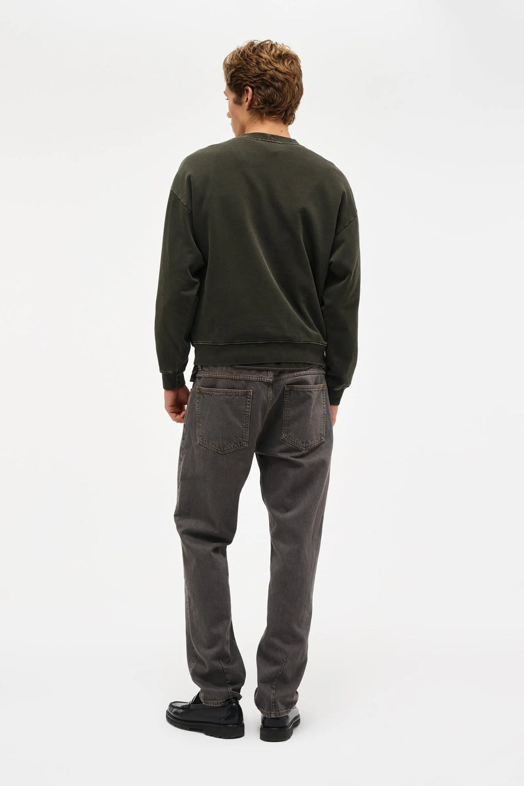 Neuw Denim Wordmark Crew - Dark Military