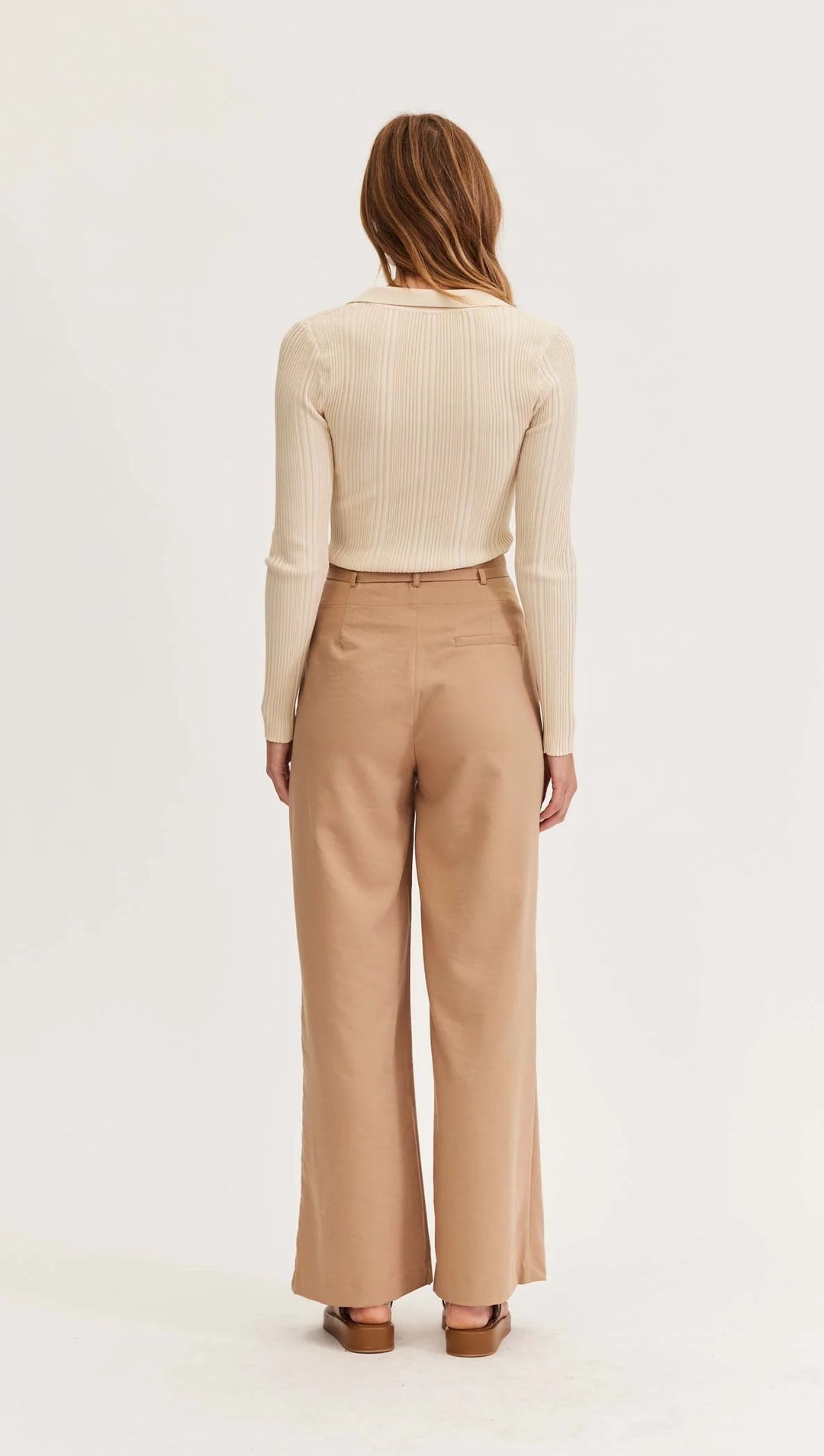 Staple The Label Ida Belted Pants- Camel