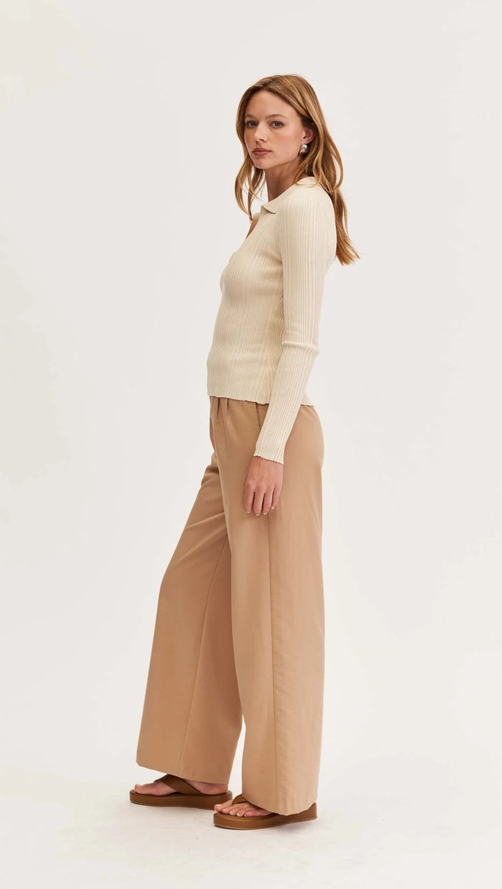 Staple The Label Ida Belted Pants- Camel