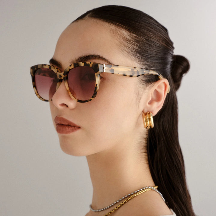 Le Specs Maiden Sunglasses - Dalmation Tort