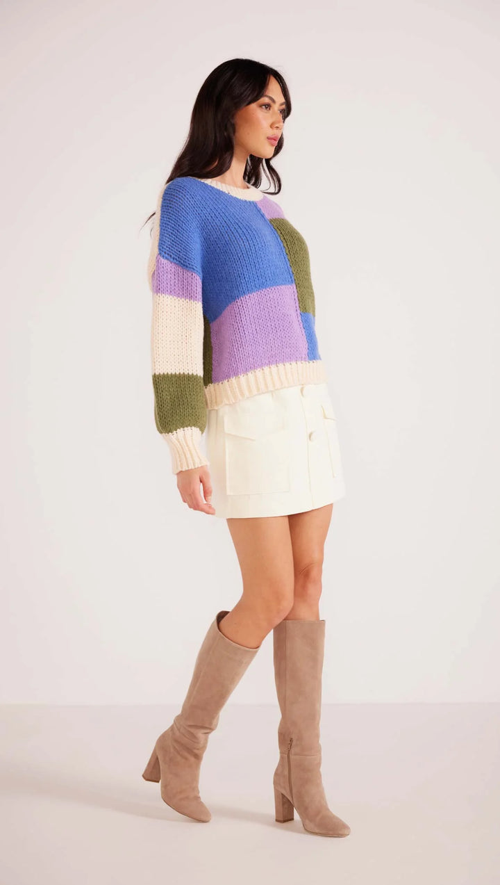 MinkPink Lawrence Knit Sweater- Multi