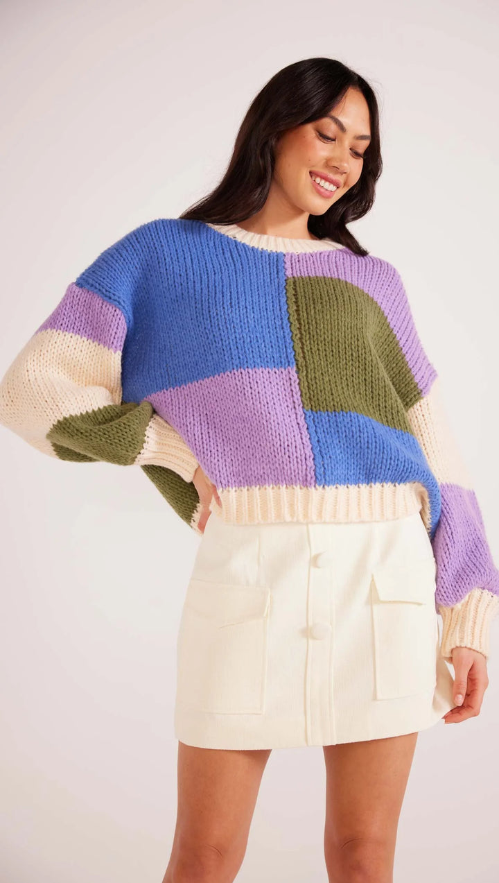 MinkPink Lawrence Knit Sweater- Multi