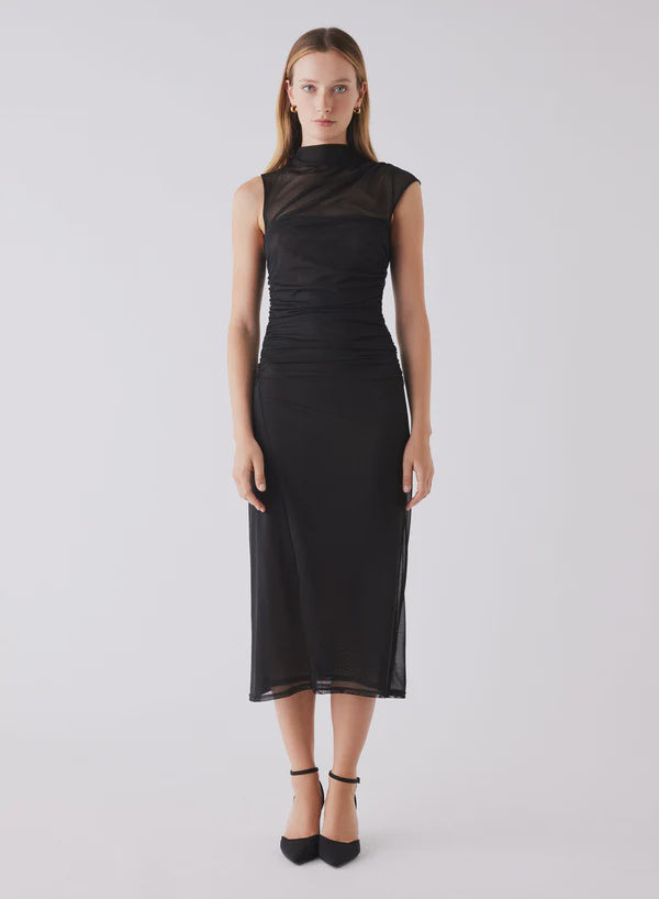 Esmaee Viola Midi Dress - Black