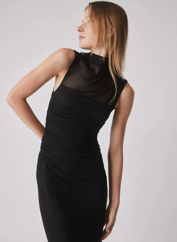 Esmaee Viola Midi Dress - Black