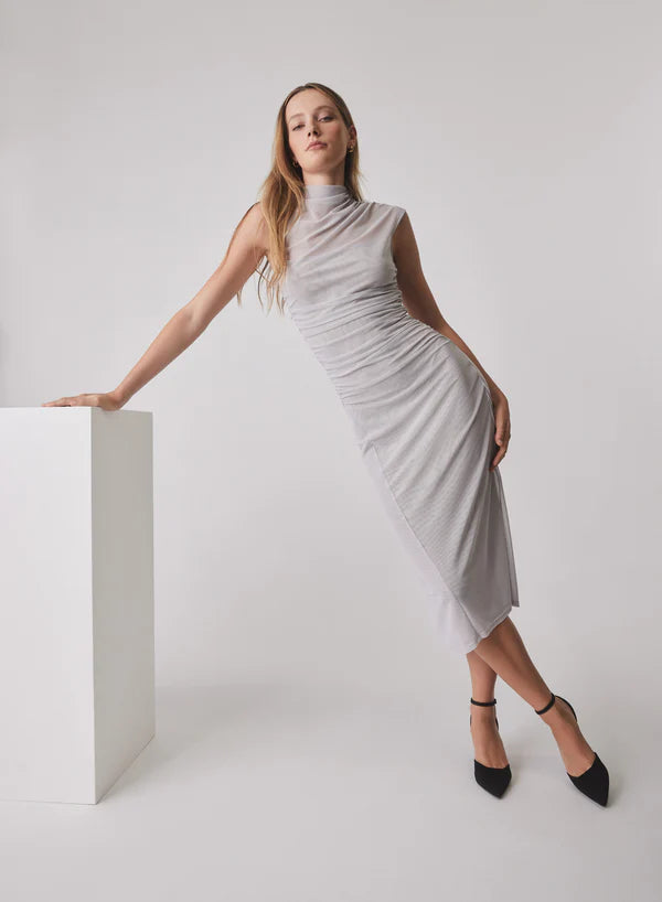 Esmaee Viola Midi Dress - Silver