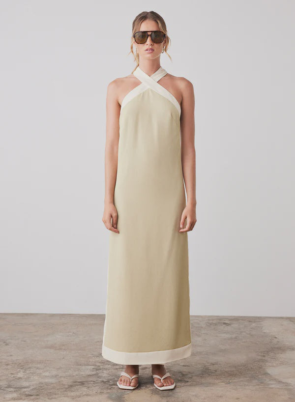 Esmaee Voyage Maxi Dress - Celery Cream