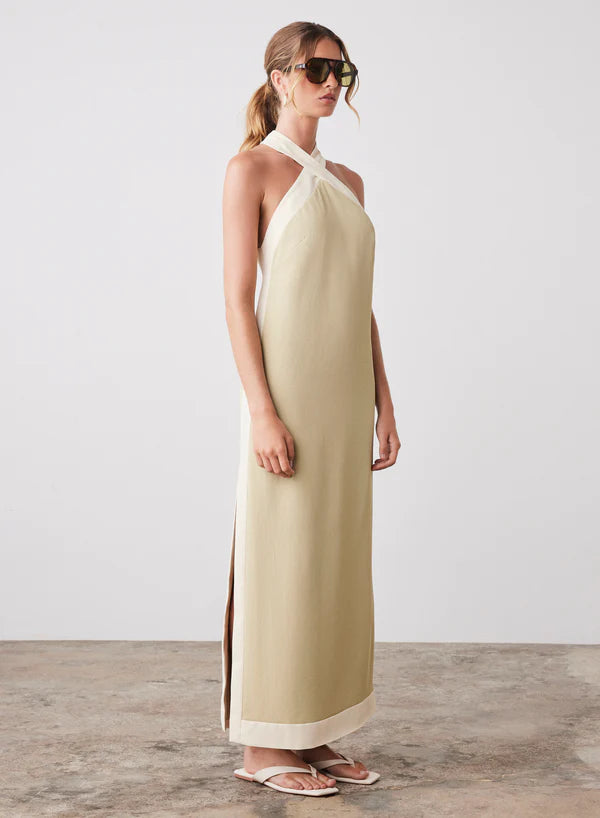 Esmaee Voyage Maxi Dress - Celery Cream