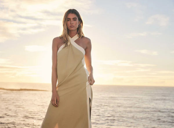 Esmaee Voyage Maxi Dress - Celery Cream