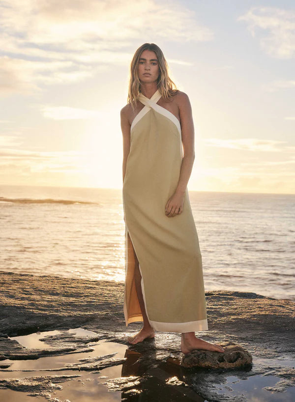 Esmaee Voyage Maxi Dress - Celery Cream