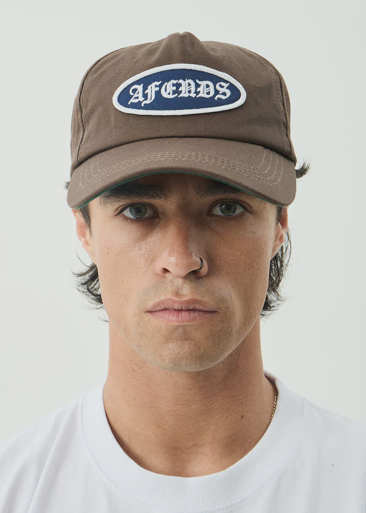 Afends Summit Five Panel Cap - Coffee