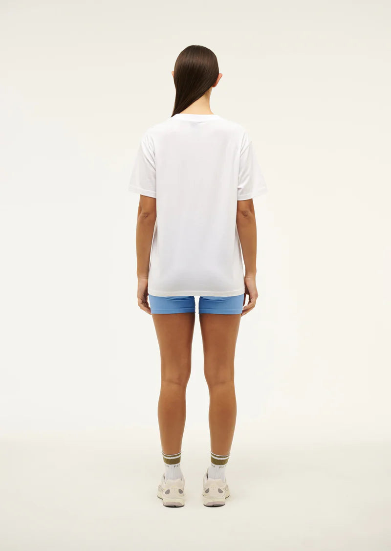 P.E Nation Aero Short Sleeve Tee - White/Cornflower Blue