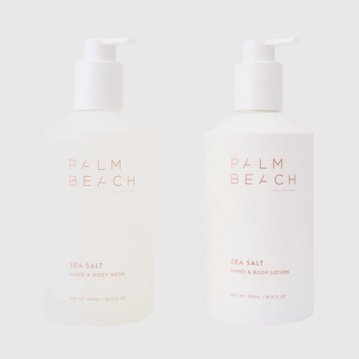 Palm Beach Collection 500ml Hand + Body Wash & 500ml Lotion Set - Sea Salt