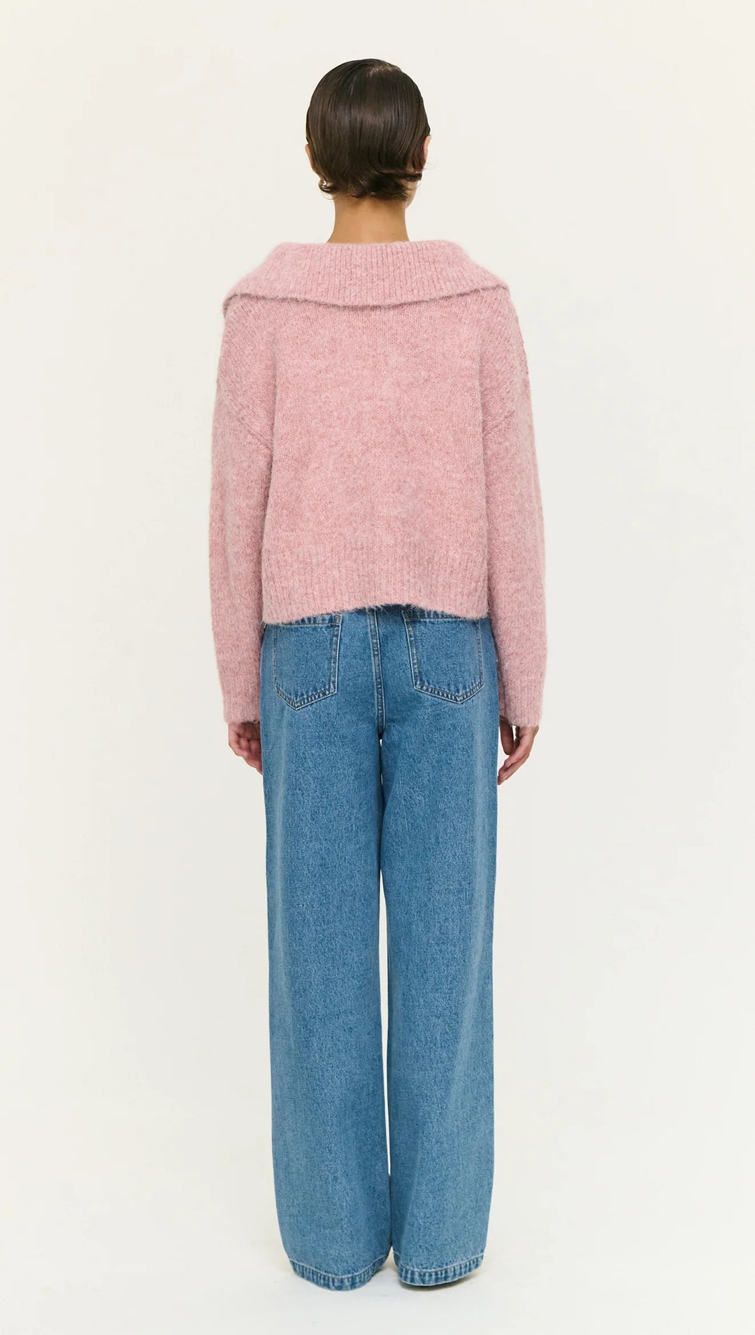 Staple The Label Cleo Polo Jumper - Pink Marle