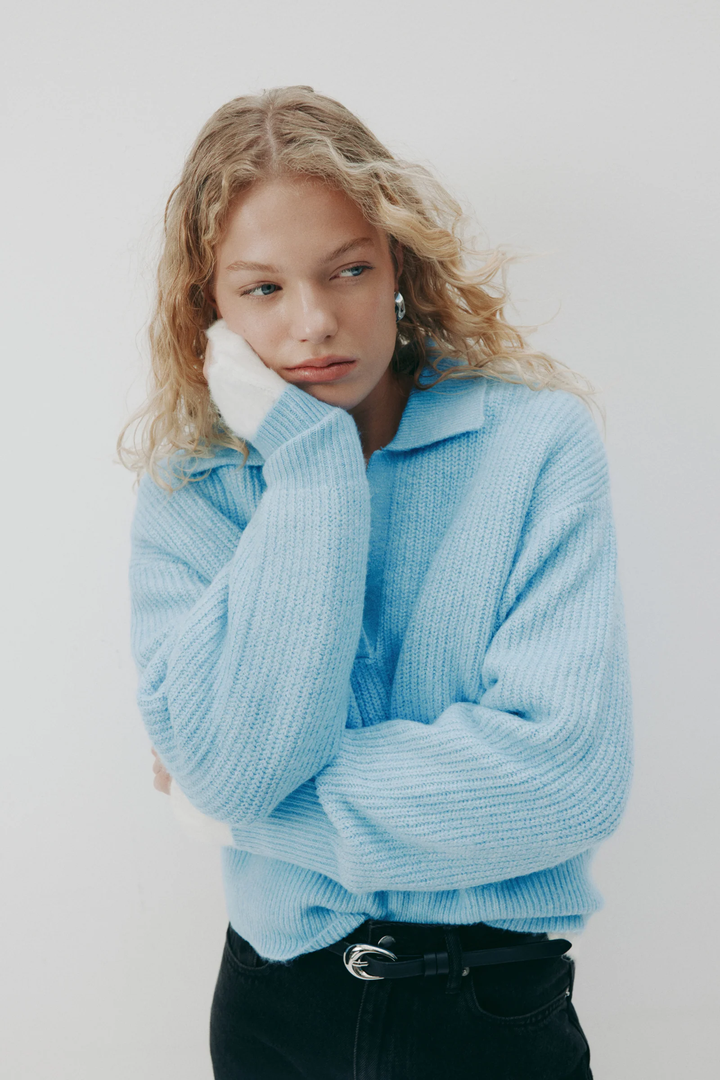 Nude Lucy Coleen Rugby Knit - Horizon