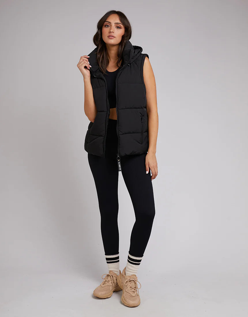 All About Eve Remi Luxe Puffer Vest - Black