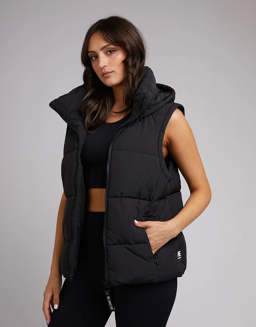 All About Eve Remi Luxe Puffer Vest - Black