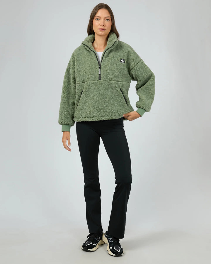 All About Eve Amara Quarter Zip Teddy - Khaki