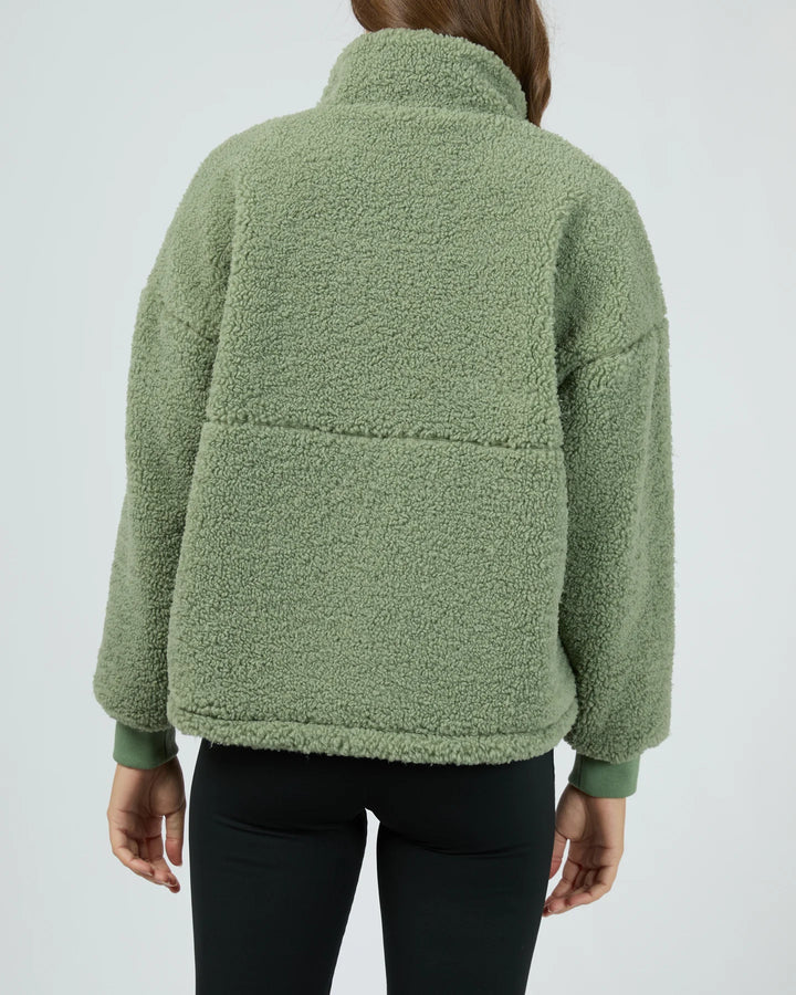 All About Eve Amara Quarter Zip Teddy - Khaki