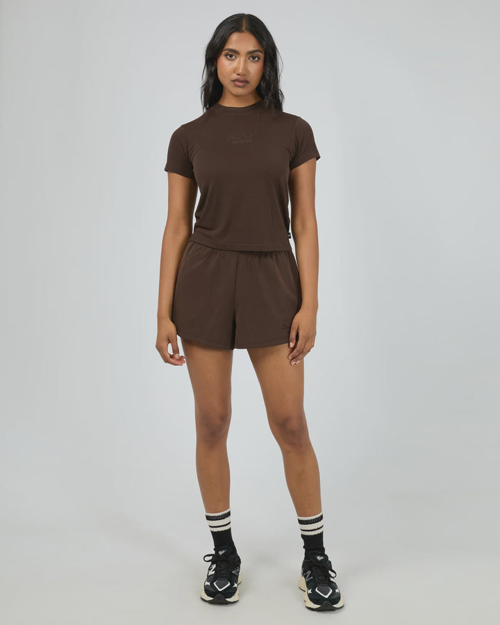 All About Eve Luxe Active Track Short - Brown