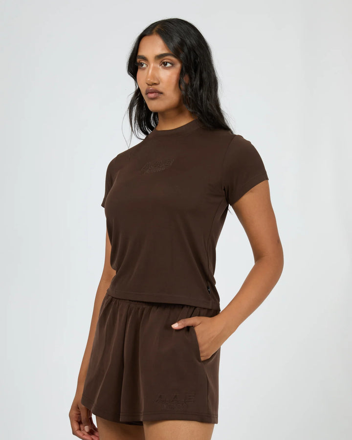 All About Eve Luxe Active Track Short - Brown