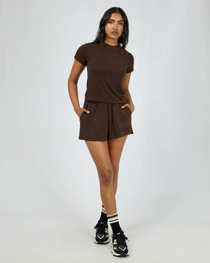 All About Eve Luxe Active Track Short - Brown