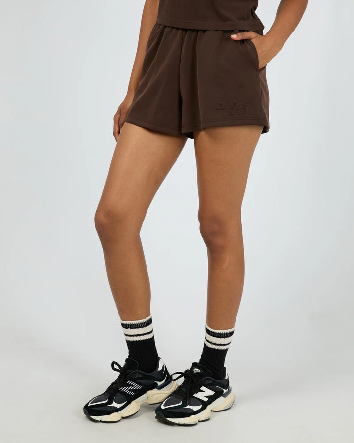 All About Eve Luxe Active Track Short - Brown