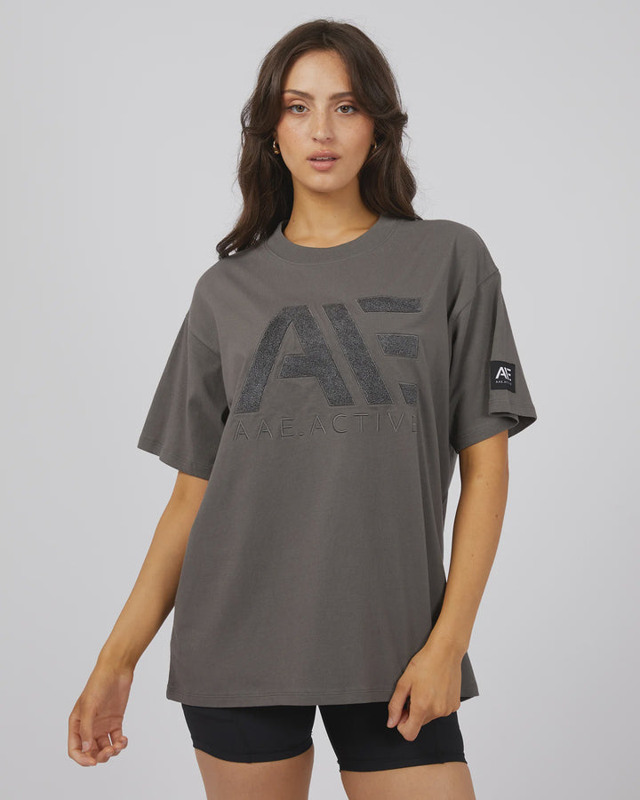 All About Eve Base Active Tee - Charcoal