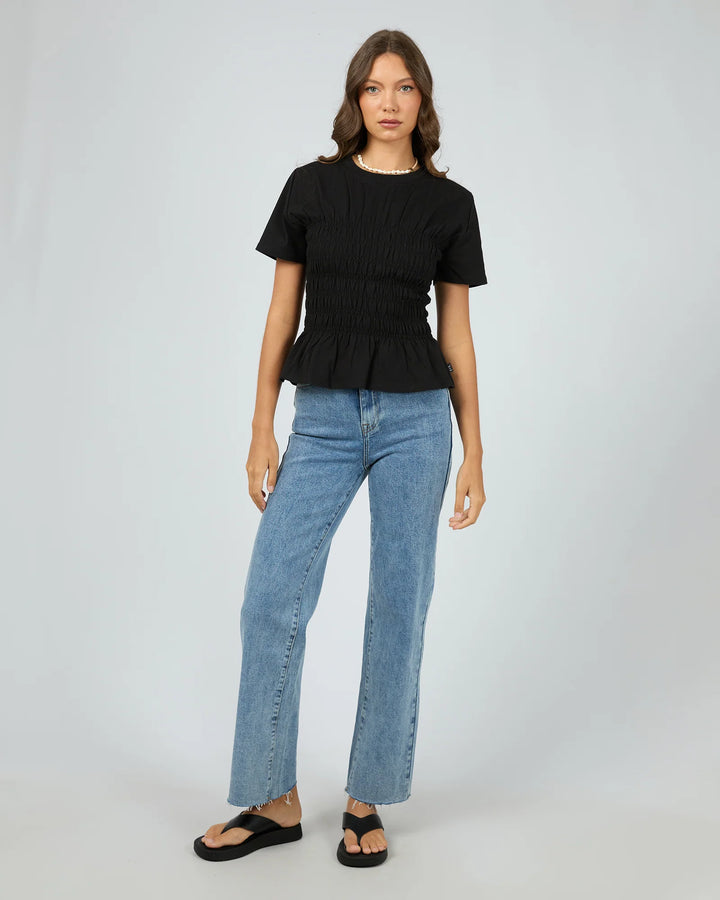 All About Eve Lipa Ruched Top - Black