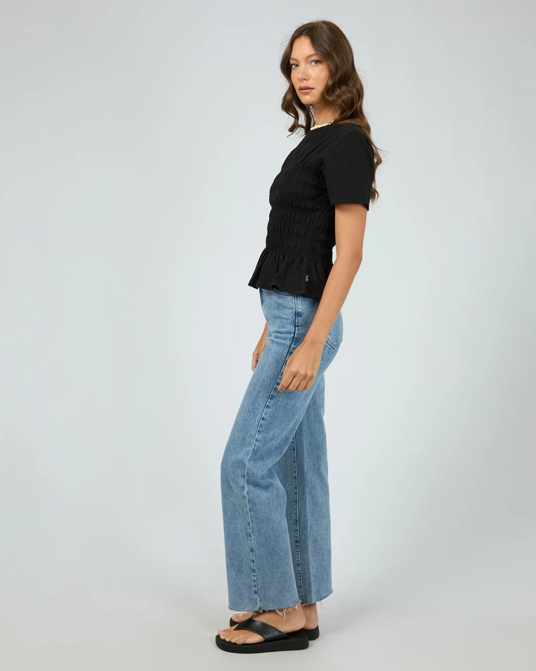 All About Eve Lipa Ruched Top - Black