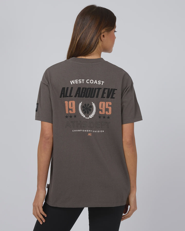 All About Eve Performance Oversized Tee - Charcoal