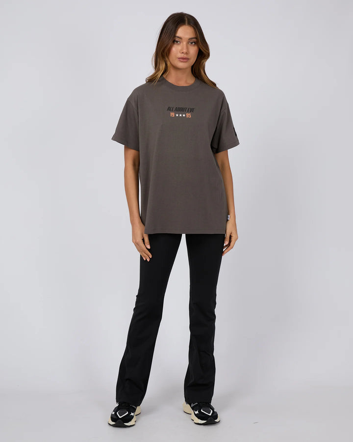 All About Eve Performance Oversized Tee - Charcoal