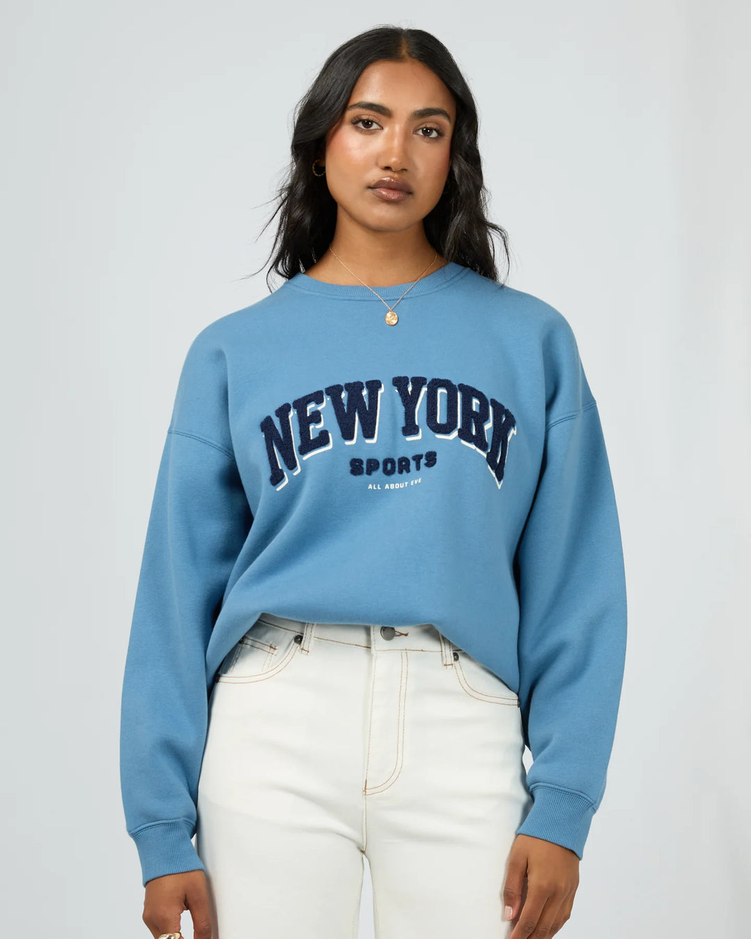 All About Eve New York Oversized Crew - Blue