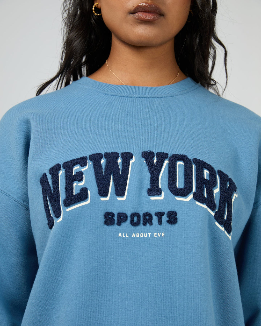 All About Eve New York Oversized Crew - Blue