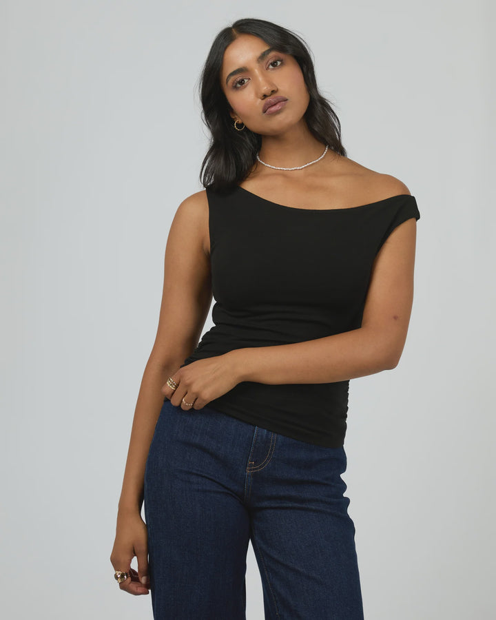 All About Eve Kylie Off Shoulder Top - Black