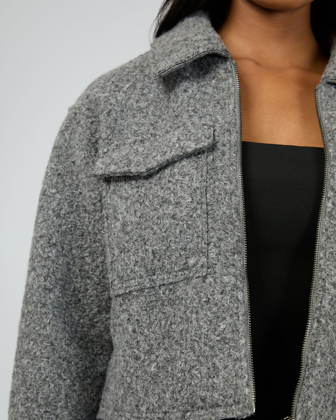 All About Eve Bennet Crop Jacket - Grey Marle