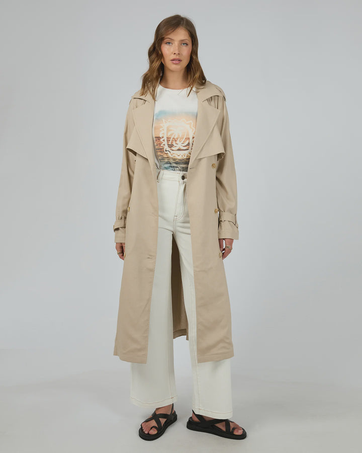 All About Eve Toledo Trench Coat - Bone