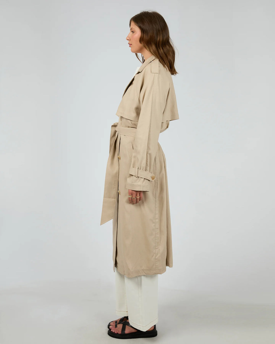 All About Eve Toledo Trench Coat - Bone