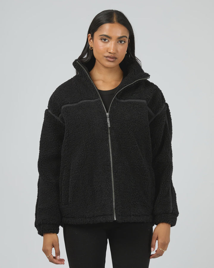 All About Eve Newport Zip Thru Teddy - Black