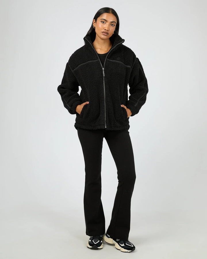 All About Eve Newport Zip Thru Teddy - Black